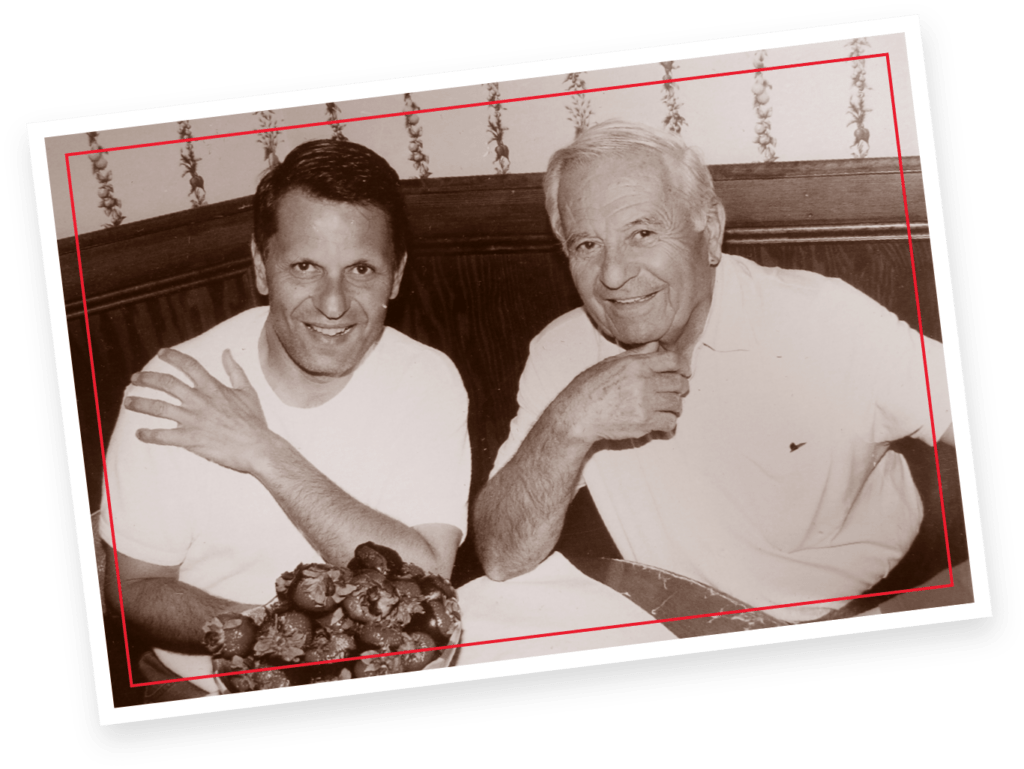 An old photo of Joseph and John Boghos.